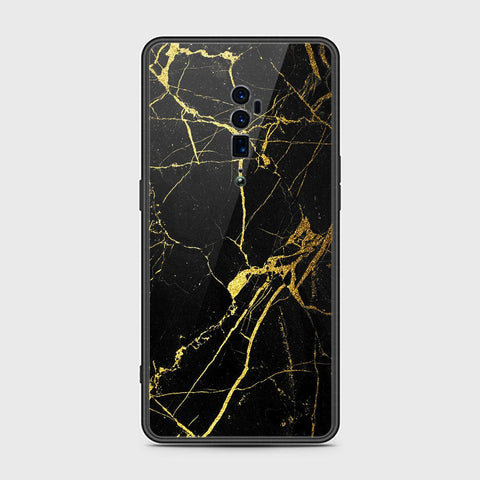 Oppo Reno 10x Zoom Cover- Black Marble Series - HQ Premium Shine Durable Shatterproof Case - Soft Silicon Borders