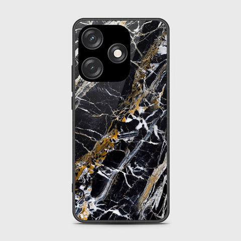 Tecno Spark 10 Cover - Black Marble Series - HQ Premium Shine Durable Shatterproof Case