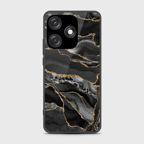 Tecno Spark 10 Cover - Black Marble Series - HQ Premium Shine Durable Shatterproof Case