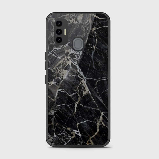 Tecno Spark 7T Cover- Black Marble Series - HQ Premium Shine Durable Shatterproof Case