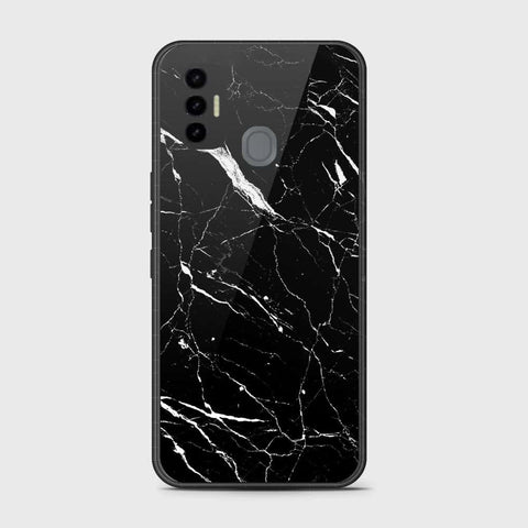 Tecno Spark 7 Cover- Black Marble Series - HQ Premium Shine Durable Shatterproof Case
