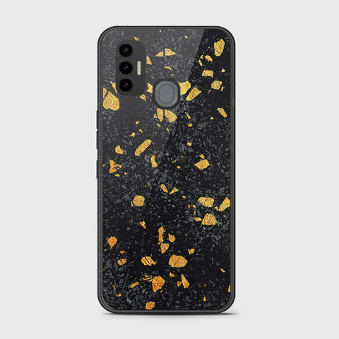 Tecno Spark 7 Cover- Black Marble Series - HQ Premium Shine Durable Shatterproof Case