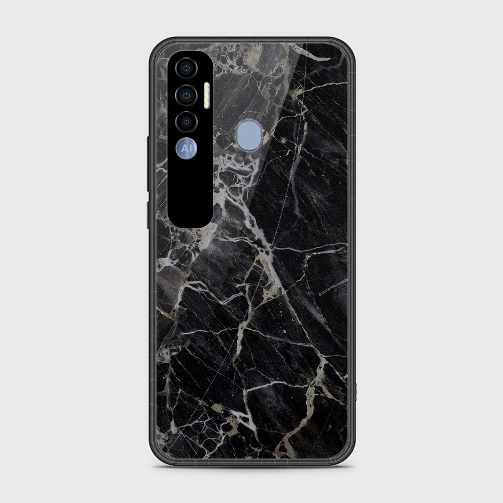 Tecno Spark 7 Pro Cover- Black Marble Series - HQ Premium Shine Durable Shatterproof Case