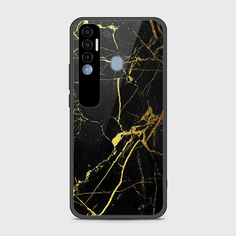 Tecno Spark 7 Pro Cover- Black Marble Series - HQ Premium Shine Durable Shatterproof Case