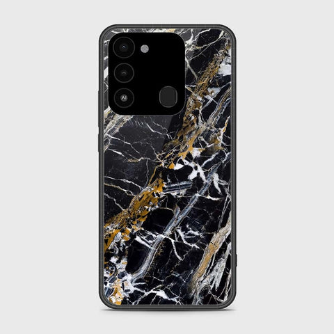 Tecno Spark Go 2022 Cover- Black Marble Series - HQ Premium Shine Durable Shatterproof Case