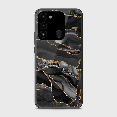 Tecno Spark Go 2022 Cover- Black Marble Series - HQ Premium Shine Durable Shatterproof Case