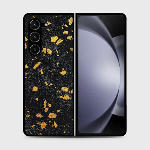 Samsung Galaxy Z Fold 5 5G  Cover- Black Marble Series - HQ Premium Shine Durable Shatterproof Case