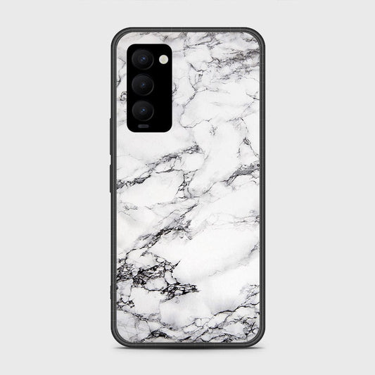 Tecno Camon 18 Cover- White Marble Series - HQ Premium Shine Durable Shatterproof Case - Soft Silicon Borders