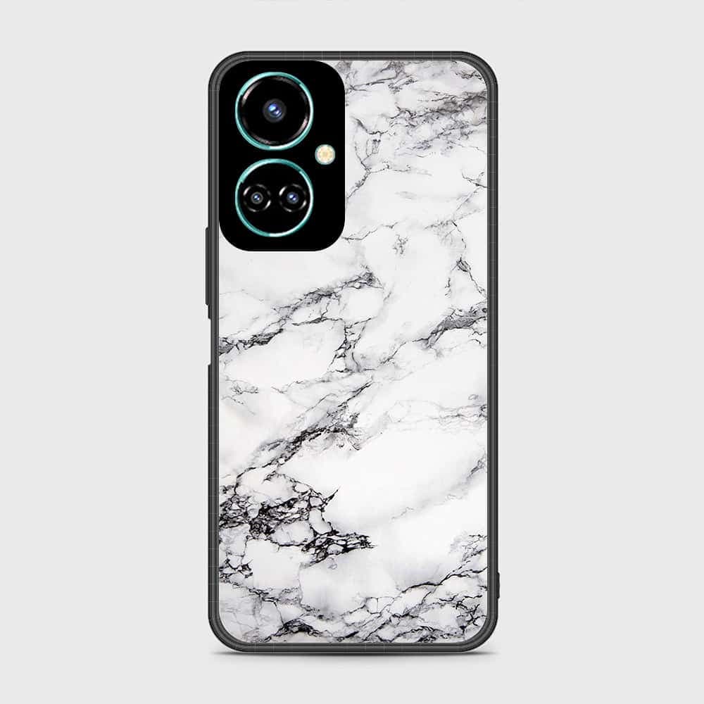 Tecno Camon 19 Cover- White Marble Series - HQ Premium Shine Durable Shatterproof Case