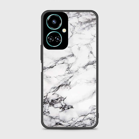 Tecno Camon 19 Cover- White Marble Series - HQ Premium Shine Durable Shatterproof Case