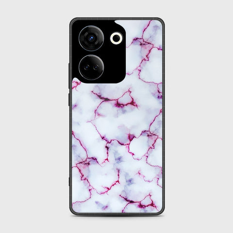 Tecno Camon 20  Cover- White Marble Series - HQ Premium Shine Durable Shatterproof Case