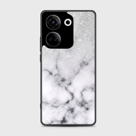 Tecno Camon 20  Cover- White Marble Series - HQ Premium Shine Durable Shatterproof Case