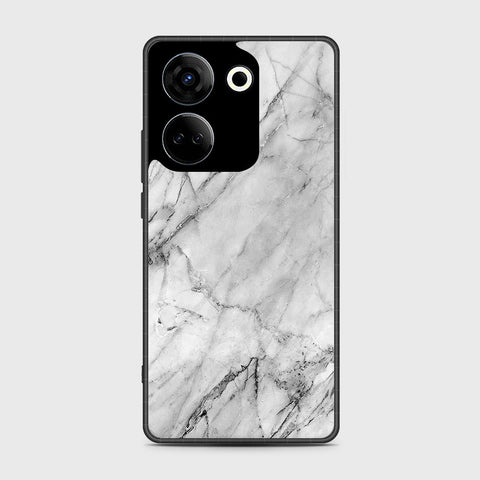 Tecno Camon 20  Cover- White Marble Series - HQ Premium Shine Durable Shatterproof Case