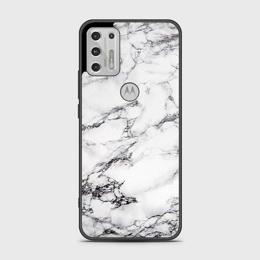 Motorola Moto G Stylus 2021  Cover- White Marble Series - HQ Premium Shine Durable Shatterproof Case