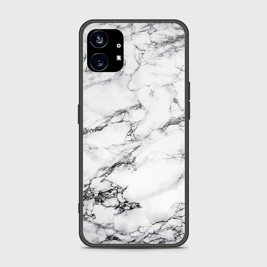 Nothing Phone 1 Cover- White Marble Series - HQ Premium Shine Durable Shatterproof Case - Soft Silicon Borders