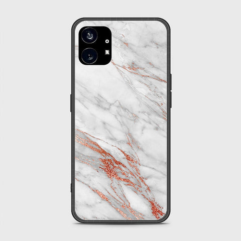 Nothing Phone 1 Cover- White Marble Series - HQ Premium Shine Durable Shatterproof Case - Soft Silicon Borders