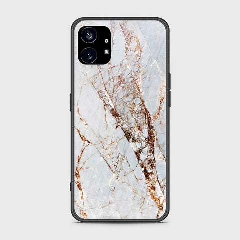 Nothing Phone 1 Cover- White Marble Series - HQ Premium Shine Durable Shatterproof Case - Soft Silicon Borders