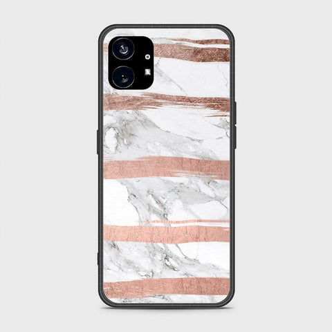 Nothing Phone 1 Cover- White Marble Series - HQ Premium Shine Durable Shatterproof Case - Soft Silicon Borders