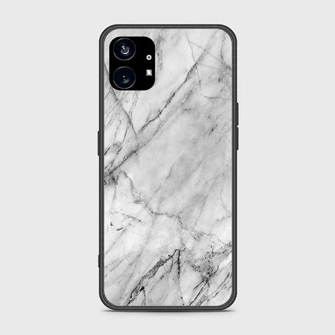 Nothing Phone 1 Cover- White Marble Series - HQ Premium Shine Durable Shatterproof Case - Soft Silicon Borders