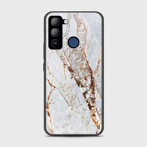 Tecno Pop 5 LTE Cover- White Marble Series - HQ Premium Shine Durable Shatterproof Case