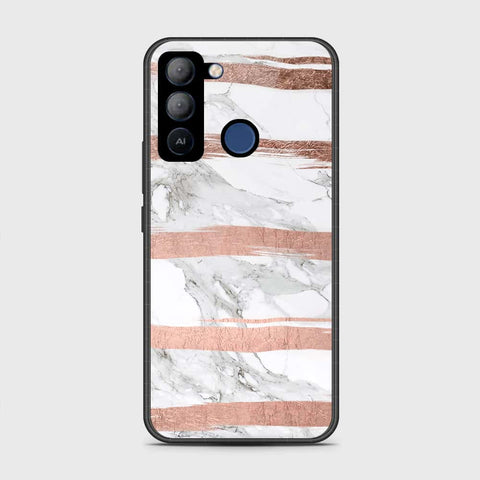 Tecno Pop 5 LTE Cover- White Marble Series - HQ Premium Shine Durable Shatterproof Case