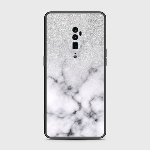 Oppo Reno 10x Zoom Cover- White Marble Series - HQ Premium Shine Durable Shatterproof Case - Soft Silicon Borders