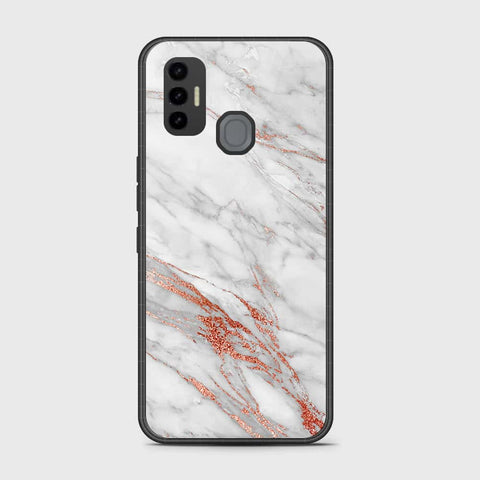 Tecno Spark 7T Cover- White Marble Series - HQ Premium Shine Durable Shatterproof Case