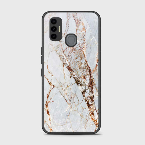 Tecno Spark 7T Cover- White Marble Series - HQ Premium Shine Durable Shatterproof Case