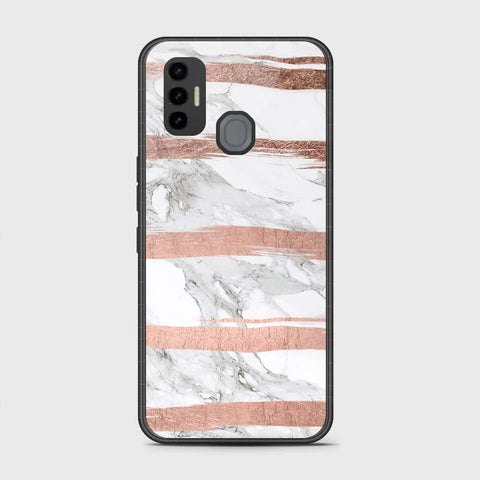 Tecno Spark 7T Cover- White Marble Series - HQ Premium Shine Durable Shatterproof Case