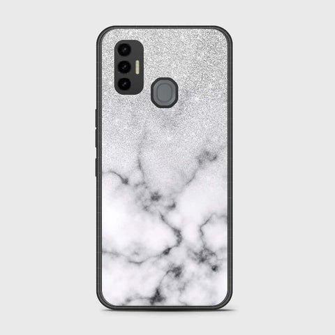 Tecno Spark 7T Cover- White Marble Series - HQ Premium Shine Durable Shatterproof Case