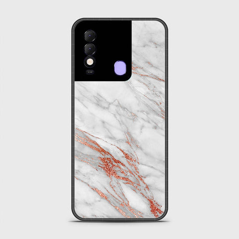 Tecno Spark 8 Cover- White Marble Series - HQ Premium Shine Durable Shatterproof Case