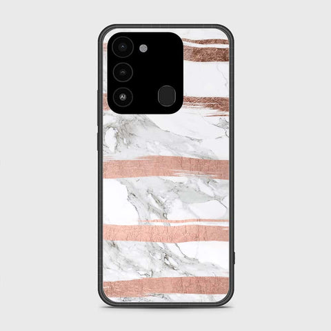 Tecno Spark 8C Cover- White Marble Series - HQ Premium Shine Durable Shatterproof Case