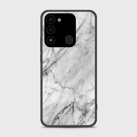 Tecno Spark 8C Cover- White Marble Series - HQ Premium Shine Durable Shatterproof Case