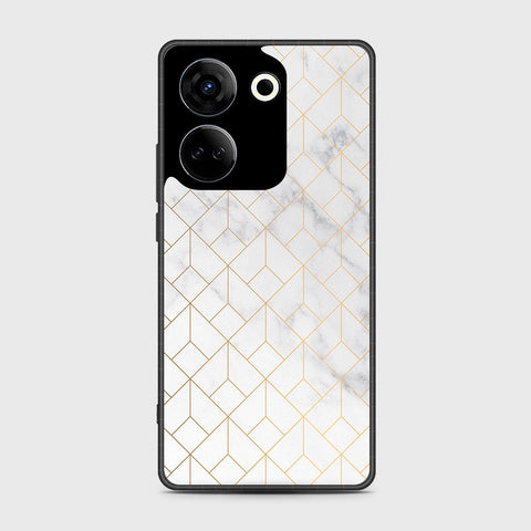 Tecno Camon 20 Pro  Cover- White Marble Series 2 - HQ Premium Shine Durable Shatterproof Case