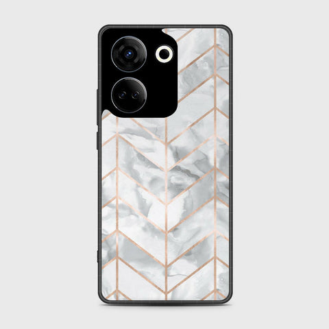 Tecno Camon 20 Pro  Cover- White Marble Series 2 - HQ Premium Shine Durable Shatterproof Case
