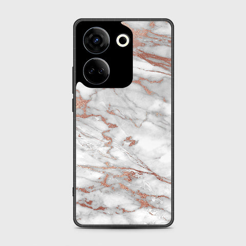 Tecno Camon 20 Pro  Cover- White Marble Series 2 - HQ Premium Shine Durable Shatterproof Case