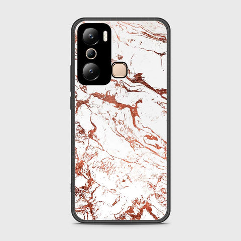 Infinix Hot 20i Cover- White Marble Series 2 - HQ Ultra Shine Premium Infinity Glass Soft Silicon Borders Case