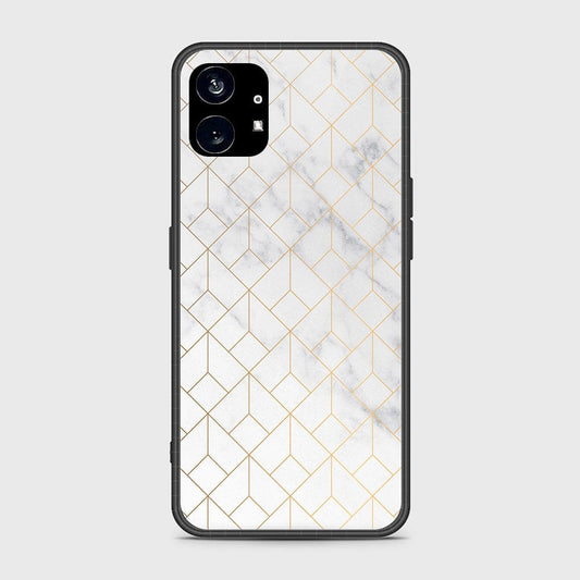 Nothing Phone 1 Cover- White Marble Series 2 - HQ Premium Shine Durable Shatterproof Case - Soft Silicon Borders