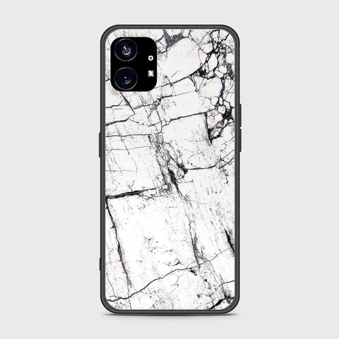 Nothing Phone 1 Cover- White Marble Series 2 - HQ Premium Shine Durable Shatterproof Case - Soft Silicon Borders