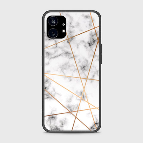 Nothing Phone 1 Cover- White Marble Series 2 - HQ Premium Shine Durable Shatterproof Case - Soft Silicon Borders