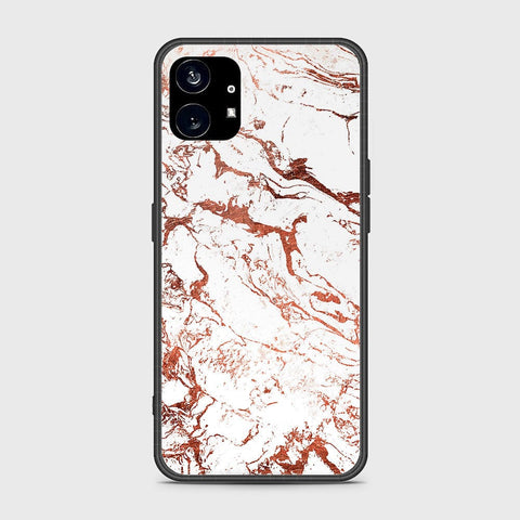 Nothing Phone 1 Cover- White Marble Series 2 - HQ Premium Shine Durable Shatterproof Case - Soft Silicon Borders
