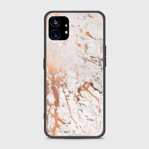 Nothing Phone 1 Cover- White Marble Series 2 - HQ Premium Shine Durable Shatterproof Case - Soft Silicon Borders