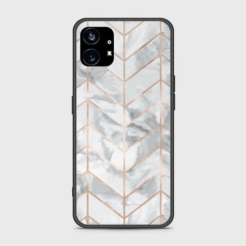Nothing Phone 1 Cover- White Marble Series 2 - HQ Premium Shine Durable Shatterproof Case - Soft Silicon Borders