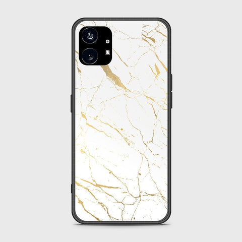 Nothing Phone 1 Cover- White Marble Series 2 - HQ Premium Shine Durable Shatterproof Case - Soft Silicon Borders