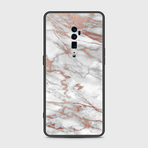 Oppo Reno 10x Zoom Cover- White Marble Series 2 - HQ Premium Shine Durable Shatterproof Case - Soft Silicon Borders