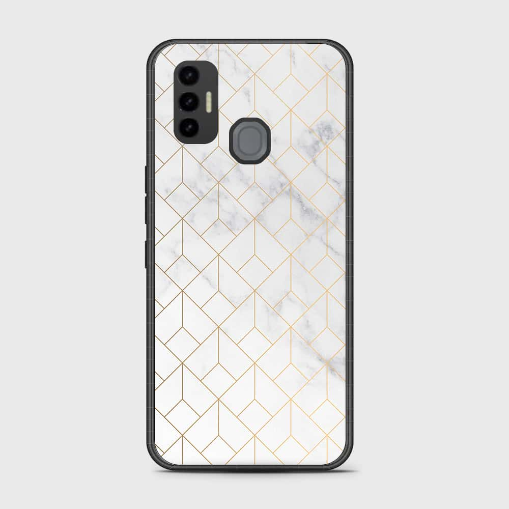 Tecno Spark 7T Cover- White Marble Series 2 - HQ Premium Shine Durable Shatterproof Case