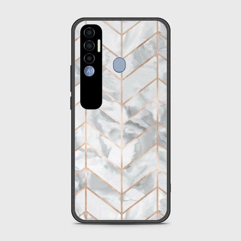 Tecno Spark 7 Pro Cover- White Marble Series 2 - HQ Premium Shine Durable Shatterproof Case