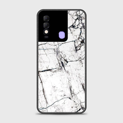 Tecno Spark 8 Cover- White Marble Series 2 - HHQ Premium Shine Durable Shatterproof Case