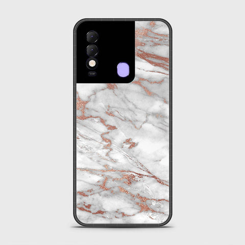 Tecno Spark 8 Cover- White Marble Series 2 - HHQ Premium Shine Durable Shatterproof Case