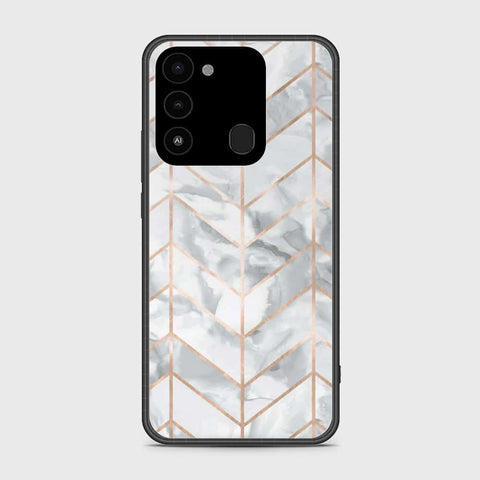 Tecno Spark Go 2022 Cover- White Marble Series 2 - HQ Premium Shine Durable Shatterproof Case